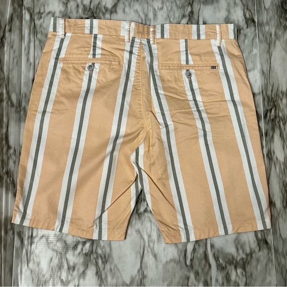Denim And Flowers Preppy Flat Front Striped Shorts Mens Size 36 Vacation Cruise - Picture 4 of 10